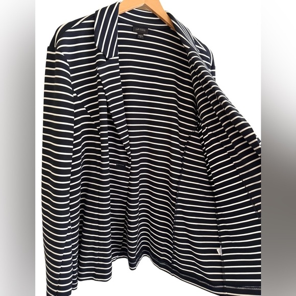 J. JILL Wearever Preppy Business Casual Stretchy Unstructured Striped Blazer 2X - Picture 12 of 14